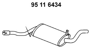 EBERSPÄCHER Mittelschalldämpfer 95 11 6434